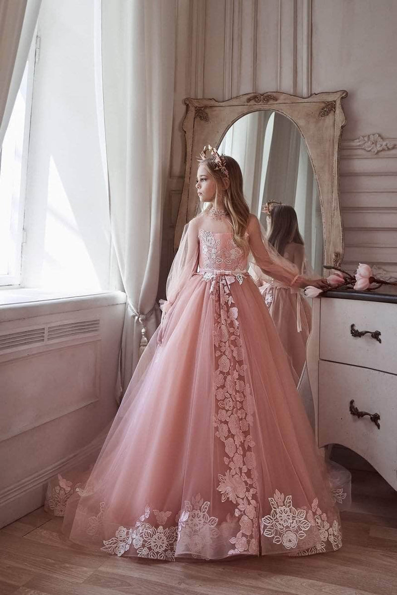 Pink Princess Dress Long Sleeves – Mia ...